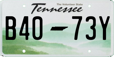 TN license plate B4073Y