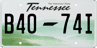 TN license plate B4074I