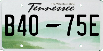 TN license plate B4075E