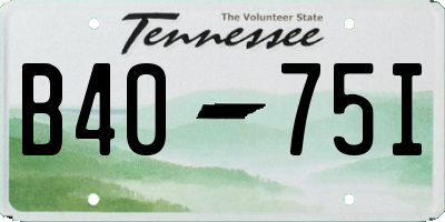 TN license plate B4075I