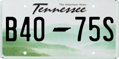 TN license plate B4075S