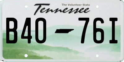 TN license plate B4076I