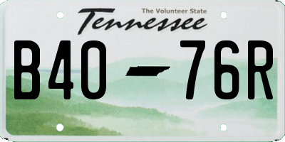 TN license plate B4076R