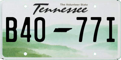 TN license plate B4077I