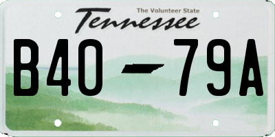 TN license plate B4079A