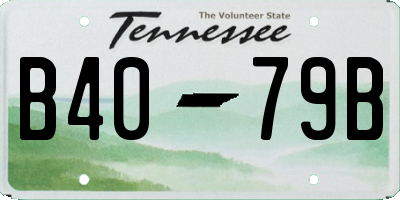 TN license plate B4079B