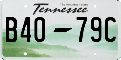 TN license plate B4079C