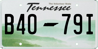 TN license plate B4079I