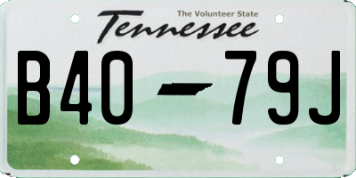 TN license plate B4079J