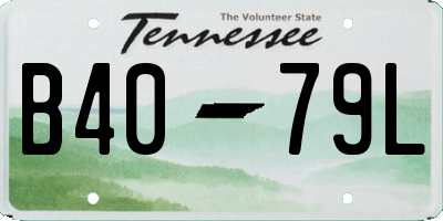 TN license plate B4079L