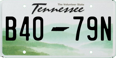TN license plate B4079N