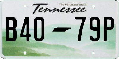 TN license plate B4079P