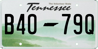 TN license plate B4079Q