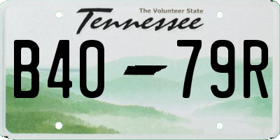 TN license plate B4079R