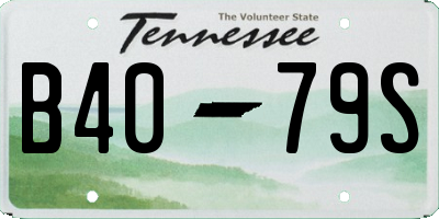 TN license plate B4079S
