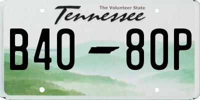 TN license plate B4080P