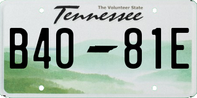 TN license plate B4081E