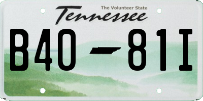 TN license plate B4081I