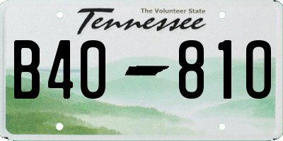 TN license plate B4081O