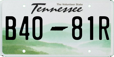 TN license plate B4081R