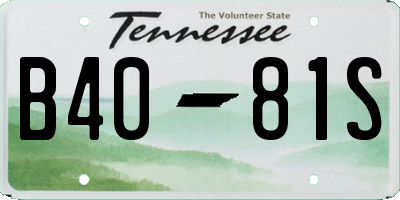 TN license plate B4081S