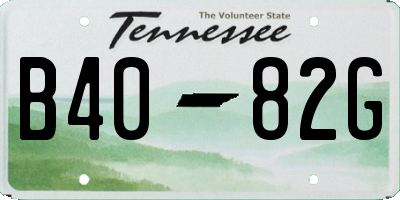 TN license plate B4082G