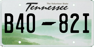 TN license plate B4082I