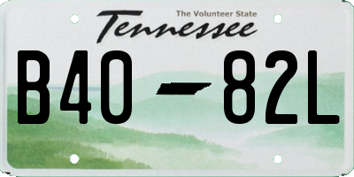 TN license plate B4082L