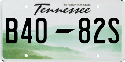 TN license plate B4082S