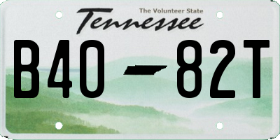 TN license plate B4082T