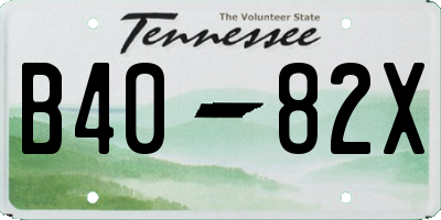 TN license plate B4082X