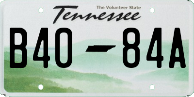 TN license plate B4084A