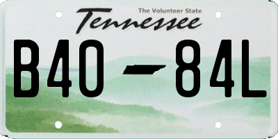 TN license plate B4084L