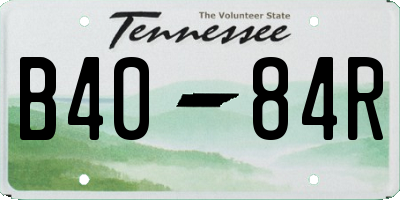 TN license plate B4084R