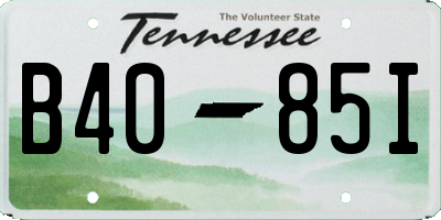 TN license plate B4085I