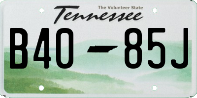 TN license plate B4085J