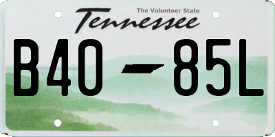 TN license plate B4085L
