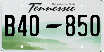 TN license plate B4085O