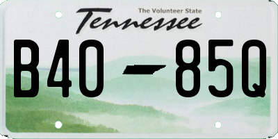 TN license plate B4085Q