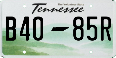 TN license plate B4085R