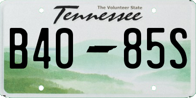 TN license plate B4085S