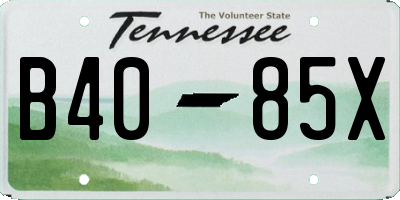 TN license plate B4085X