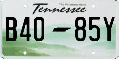 TN license plate B4085Y