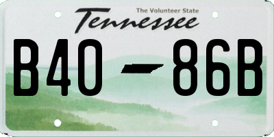 TN license plate B4086B