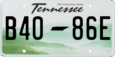 TN license plate B4086E