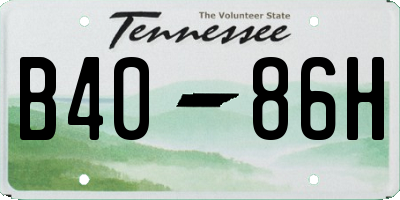 TN license plate B4086H