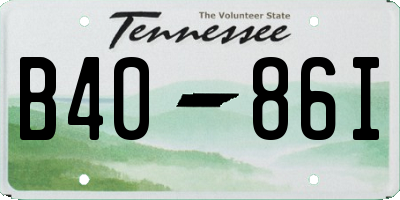 TN license plate B4086I