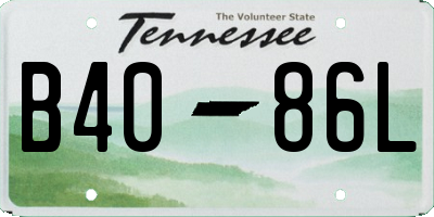 TN license plate B4086L