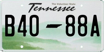 TN license plate B4088A