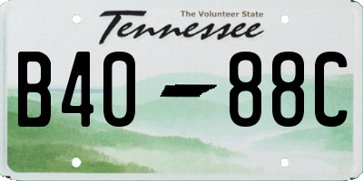 TN license plate B4088C